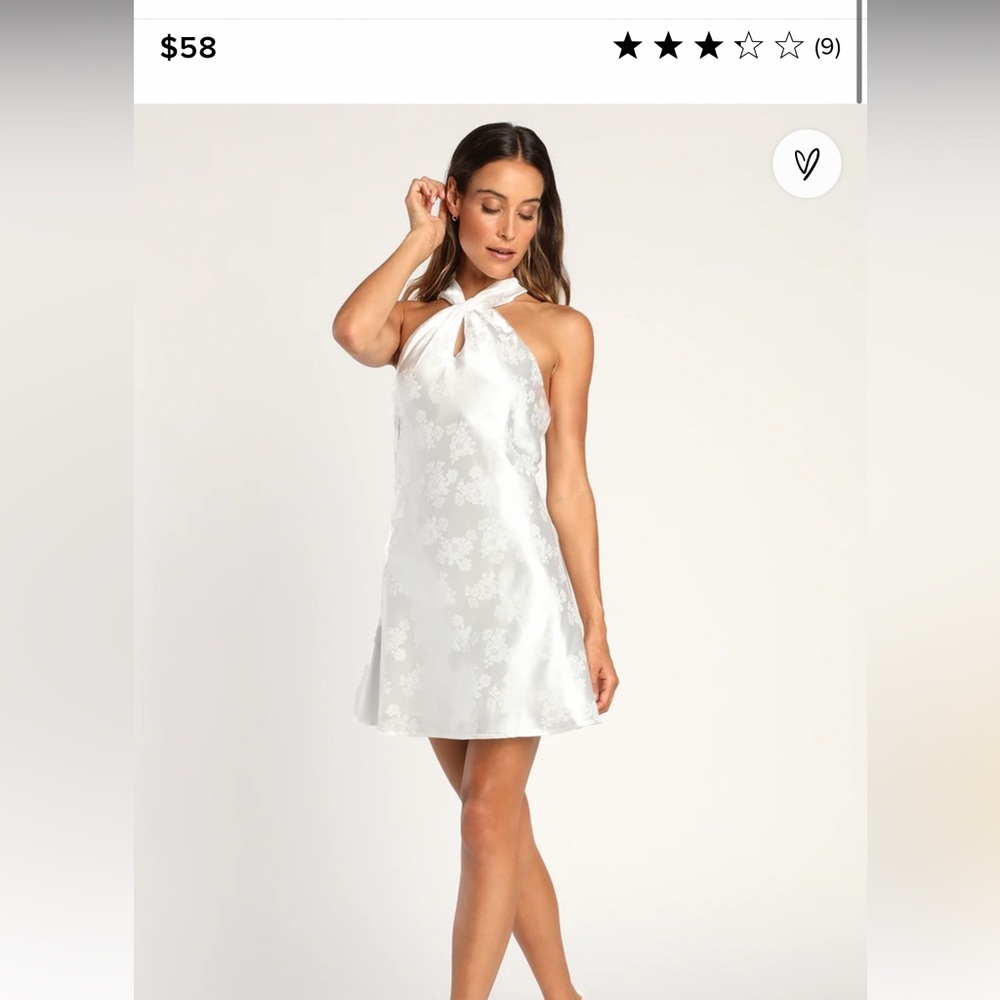 NWT Elegant White Halter Top